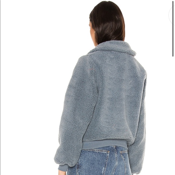 Privacy Please Teddy Jacket Dusty Blue - Picture 3 of 3